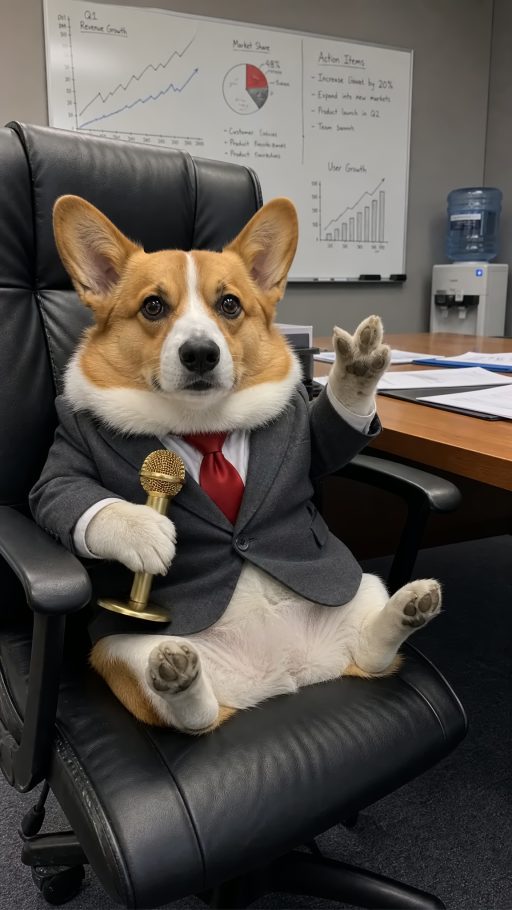 Boss Corgi AI 头像素材