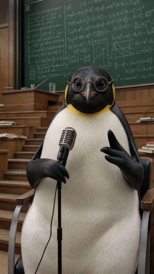 Professor Penguin AI 头像素材