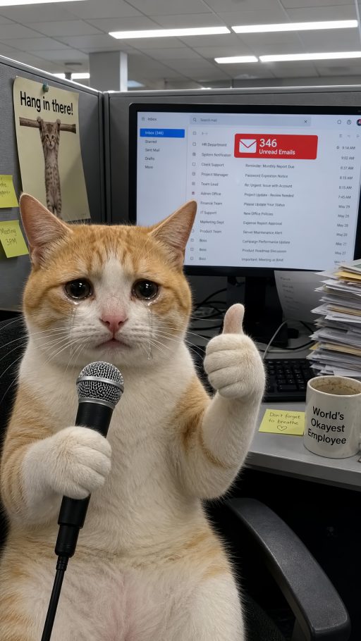 Crying Cat Thumbs Up AI 头像素材