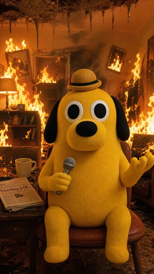 This Is Fine Dog AI 头像素材